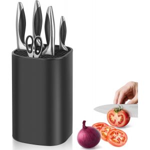 Oayew-Bloc &Agrave; Couteaux Carr&eacute; Sans Couteaux, Support De Couteaux Amovible, Rangement S&ucirc;r Pour Chef, Ciseaux, Trancheuse, Utilitaire, Porte-Couteaux De Cuisine, Bo&icirc;te De Rangement Pour Couteaux De Cuisi - Neuf