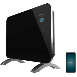 Convecteur verre Wi-Fi noir 1000 W salle de bain - Neuf