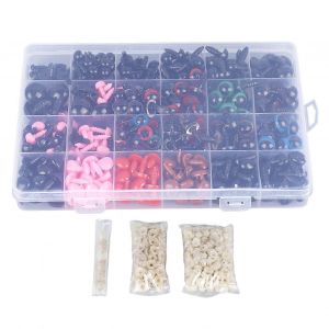 868pcs yeux et nez de s&eacute;curit&eacute; peluche au Crochet yeux avec rondelles artisanat poup&eacute;e yeux et nez pour Crochet jouet peluche poup&eacute;e - Neuf