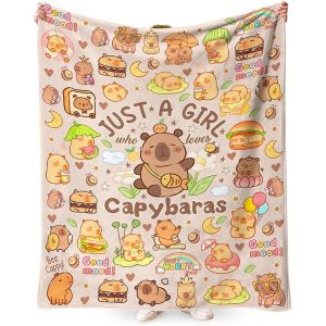 Ulteronixshop-Capybaras Couverture Couvertures Pour Lits D'enfants En Flanelle Douce Jolie Couverture Pour Chambre &Agrave; Coucher D&eacute;coration Blanket Moelleuse L&eacute;g&egrave;re Et Douce 100&times;150cm - Neuf