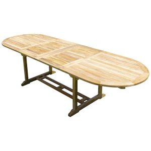 Table Nayan Ovale 200-300x100x75 Teck Premium - Neuf