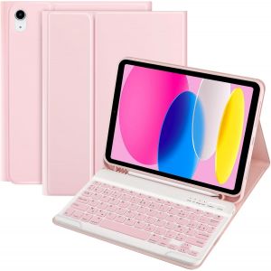 Coque Clavier Pour Ipad 10/11 &Egrave;me Generation (10.9 Pouces 2022/11 Pouces A16 2025), Azerty Fran&ccedil;ais Layout, Clavier Bluetooth D&eacute;tachable Pour Ipad 10eme/11eme[Z38] - Neuf