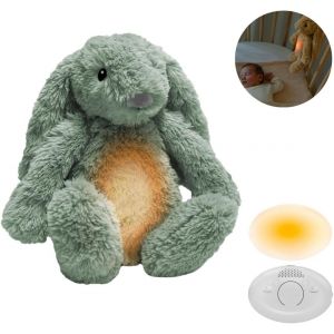 - Ro Le Lapin | Aide Au Sommeil Pour Bébé Avec Batterie Rechargeable Veilleuse Multicolore, Sons Apaisants, Capteur De Pleurs, Arrêt Automatique & Charge Usb-C (Blanc) - Neuf