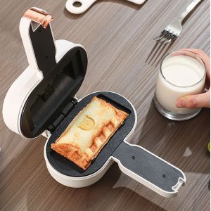 Multifonctionnel machine &agrave; petit d&eacute;jeuner pratique cuisine petite machine &agrave; sandwich pain panini spit Driver Hot Dog machine euro 220V, - Neuf