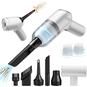 lbgwp60-3 In 1 Aspirateur Voiture, 12000 Pa Portable Mini Aspirateur Voiture Puissant Sans Fil, Multifonctionnel Aspirateur À Main Avec Chargeur Type-C&2 Filtres,Pour Pc Maison Voiture Bureau Canapé - Neuf