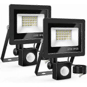 Projecteur Led D'extérieur Avec Détecteur De Mouvement 20 W, 24 Led, Étanche Ip65, Éclairage Extérieur 6 500 K, 220 V, Pour Jardin, Terrasse, Garage, Extérieur - Neuf