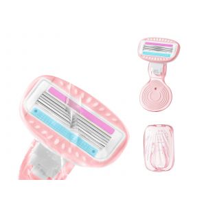 Rasoir De Voyage Avec 5 Lames Et &Eacute;tui De Rangement Pour Femmes - Neuf