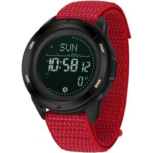 Ytseazn-Montre Sport Pour Homme Bracelet En Nylon Montre De Randonnée,Avec Métronome,Boussole Chronomètre,Podomètre Montre Numérique Digitale Étanche 5atm Cadran Bonne Lisibilité Dans La Nuit - Neuf