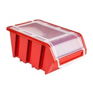 Lot de 50 boîtes empilables boîtes de rangement Bacs à bec Suspendu Conteneurs 160x230x120 mm rouge plastique Garage Outil - Neuf