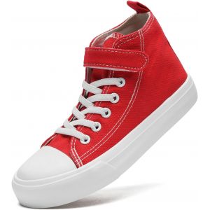 Utigh-Filles Entraîneurs Haut Haut Enfants Easy Fasten Toile Chaussures Bambin Garçons Léger École Pe Escarpins Chaussures Occasionnelles - Neuf