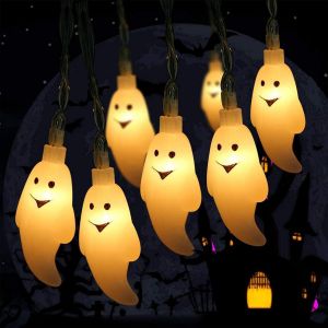 Trahoo-Guirlandes Lumineuses Halloween,300cm*20 Leds Guirlande Fant&ocirc;me,Guirlande Lumineuse &Agrave; Led Pour Halloween,Lumi&egrave;res De D&eacute;coration D'halloween,Decor Int&eacute;rieure Et Ext&eacute;rieure D'halloween - Neuf