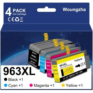 963Xl Cartouches D'Encre Remplacement Pour 963 963 Xl Pour Officejet Pro 9010 9012 9014 9015 9016 9018 9019 9020 9022 9025 (Noir, Cyan, Magenta, Jaune,4-Pack)[ENC942386] - Neuf