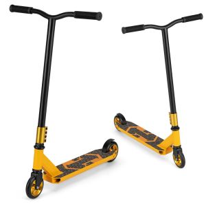 Trottinette Acrobatique 67 X 47,5 X 82,5 Cm Performance Am&eacute;lior&eacute;e Pour D&eacute;butants Design Moderne En Aluminium Jaune Helloshop26 20_0014581 - Neuf