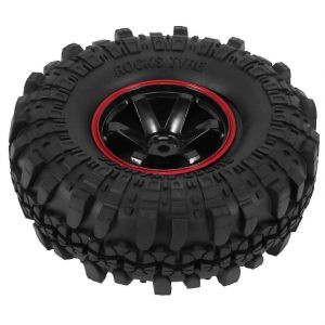 110MM 1,9 pouces pneu de roue de jante pour 1/10 RC Rock Crawler SCX10 D90 TRX4 js - Neuf