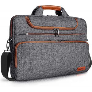 acdsgd-Sacoche Ordinateur 17 Pouces R&eacute;sistant &agrave; l'Eau Pochette PC Portable Gamer Sac Bandouli&egrave;re Homme Business pour 17 17.3 18 Pouces Notebook/Dell/Lenovo/Acer/HP/MSI/ASUS, Gris Fonc&eacute; - Neuf