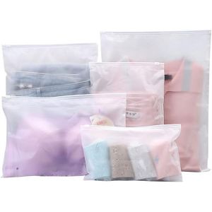 Lbgwp60-Lot De 25 Sacs Hermétiques Refermables En Plastique Pour Hôpital De Maternité, Sac À Fermeture Éclair Givré, Accessoires De Voyage, Économ Ur D'espace De Rangement, Pochette De Rangement Pour - Neuf