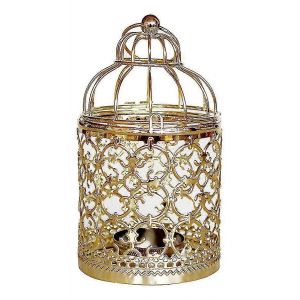 Bougie de table Lanterne forgée Lanterne de vent Bougie Porte-bougie Décoration de la maison Bougie de Noël Décoration de Noël (couleur : or) (1pcs) - Neuf