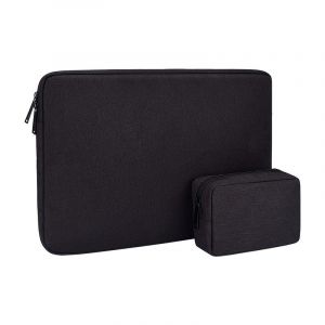 Housse compatible avec MacBook Air/Pro, ordinateur portable 13-13,3 pouces, compatible avec MacBook Pro 14 (2023-2021) A2779 M2 A2442 M1, housse en néoprène avec petite pochette, noir - Neuf