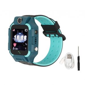 Montre Telephone Pour Enfants, Ecran Tactile Hd, Positionnement Gps, Sos, Etanche, Appel, Podometre, Camera, Reveil, Bleu - Neuf