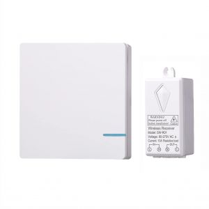 Kit De Commutateur De Lumière Sans Fil-Portée Jusqu'à 100 Pieds,Interrupteur De Télécommande Idéal Pour Les Lampes D'Intérieur - Neuf