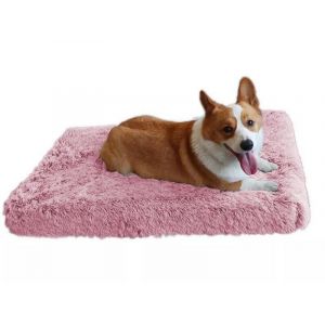 Panier En Peluche Pour Animaux De Compagnie 75 X 50 Cm, Tapis De Couchage Doux Et Antidérapant Pour Chien Et Chat, Rose - Neuf