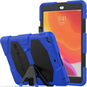 KALANKA-G-Shock Étui pour iPad 10.2 2021/2020 / 2019 [9ème, 8ème 7ème génération] Coque Rigide, Haute Protection Antichoc avec Support Amovible - Housse pour Enfants Écoles Ouvriers - Bleu - Neuf