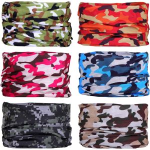 Subzonal-Bandana Multifonctions Couvre-Chef Sans Soudure - 6 Pcs Elastique Tube Bandeaux Echarpe Gaiter Balaclava Masque Pour Yoga Course &Agrave; Pied Randonn&eacute;e Cyclisme - Neuf