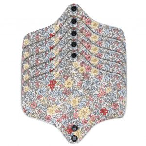 Lot De 5 Serviettes Hygieniques Lavables Reutilisables Pour Femmes (Taille M : 19 X 26 Cm) - Neuf