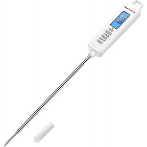 Kal-Tp01sw Thermometre Cuisine À Lecture Instantané Avec Longue Sonde De Cuisson Thermometre Patisserie Numérique Pour Boissons Chaudes Termometre Cuison Avec Écran Lcd Avec Rétroéclairage - Neuf