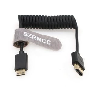 ERYI-Mini Hdmi Vers Mini Hdmi 8K 2.1 Câble Spiralé Tressé Ultra Haut Débit Pour Sony Cx7, A7 Ii, A7S Ii, Canon Eos 70D/80D, Nikon D500, D7500, Z6/Z7, Panasonic Lumix Fuji Caméra - Neuf