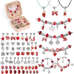 Eryi-Cadeau Fille 5-12 Ans Enfant, Charms Bracelet Kit Fabrication, Kit De Fabrication De Bijoux Pour Filles, Idée Cadeau 5 6 7 8 9 10 11 12 Ans Cadeau De Noël Et Anniversaire - Neuf