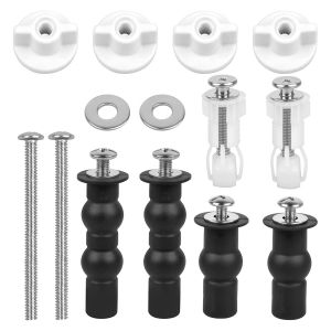 Abattant WC Fixations Charni&egrave;res, vis d'Expansion pour Lunette de Toilette, Universelles Vis et Boulons pour Si&egrave;ges de Toilette - Neuf