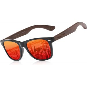 Chicslick-Nouvelles Lunettes De Soleil En Noyer Noir, Lunettes De Soleil Polaris&eacute;es, Lunettes De Soleil Pour Hommes, Faites &Agrave; La Main, Protection Uv400, Lunettes, Bo&icirc;te En Cuir R&eacute;tro[X141] - Neuf