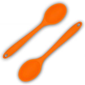 Cuill&egrave;res De Cuisson En Silicone Antiadh&eacute;sives Sans Bpa Paquet De 2 Pour Remuer,Prendre,Remuer Et Servir (Orange) - Neuf