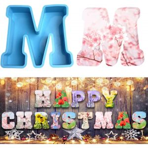 Kalanka-Moule En Silicone 3d Avec Grandes Lettres De L'alphabet Pour R&eacute;sine Ou P&acirc;tisserie En Forme De Lettre M 15,2 Cm-Kalanka - Neuf