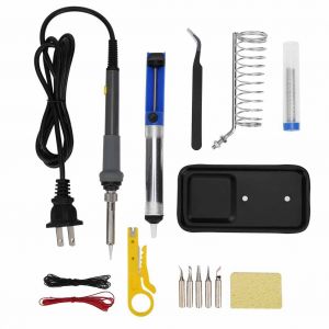 XYONG Kit de 15 fers a souder electriques a temperature reglable 60 W (gris) Prise americaine 110 V - Neuf