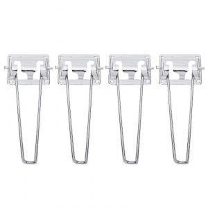 4 Pcs Pieds De Table Réglables Pliage En Épingle À Cheveux Pied De Table Pliant Pieds De Table Pieds De Table En Métal Pied De Fer De Table Pliante - Neuf