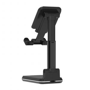 Support de chargeur sans fil 2 en 1 Support de t&eacute;l&eacute;phone portable r&eacute;tractable Support de station de charge Qi 10W Version de charge unique,noir - Neuf