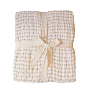 Plaid Doux Effet Gaufr&eacute; - Neuf