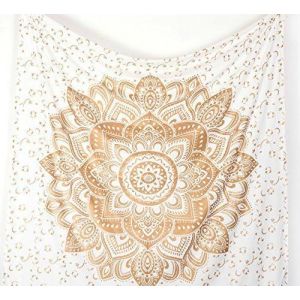 Dww-Hippie Bohème Ombre De La Pendaison Motif Indien Psychédélique Mandala Vert 150 X 200 Cm (Golden Nouvelle Ombre) - Neuf