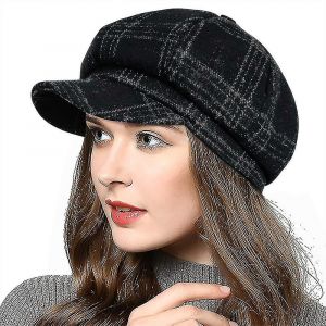 Chapeaux De Gavroche Pour Femmes, B&eacute;ret En Laine D'automne, Casquette De Gavroche En Tweed Pour Filles - Neuf