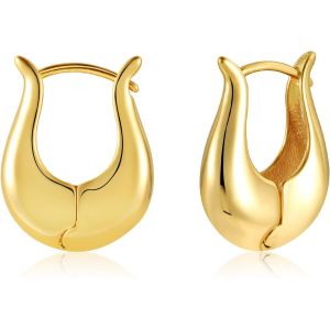 Tianyi-Boucles D'oreilles En Argent 925 Femmes, Petites Boucles D'oreilles Cr&eacute;oles Hypoallerg&eacute;niques Mini Boucles D'oreilles &Eacute;paisses Petites Boucles D'oreilles Huggie Petites Larges Cr&eacute;oles - Neuf