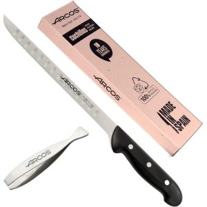 Couteau &Agrave; Jambon Professionnel Alv&eacute;ol&eacute;|Comprend Une Pince &Agrave; Jambon|Couteau &Agrave; Jambon Avec Alv&eacute;ol&eacute; Couteaux Professionnel| Acier Inoxidable Nitrum 240 Mm - Neuf