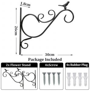 Crochet De Suspension Pour Plantes Support Feuille 4x Crochet Pour Plantes Suspenduesen Fer Forg&eacute; Jardini&egrave;re Murale Crochet Pots De Fleurs Cintre - Neuf