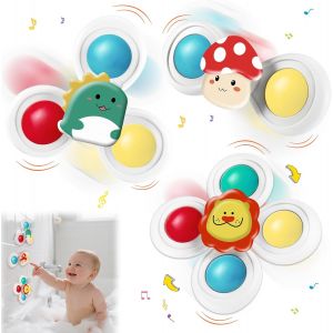 DDA-3 Pièces Spinner Bebe Ventouse, Baby Spinner Balle Intégrée, Jouet Ventouse Bebe, Jouets Ventouse Spinner, Jouet Ventouse Chaise Haute pour Tout-Petit, Filles, Garçons 1-6 Ans 2 - Neuf