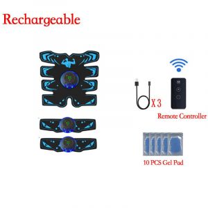 Stimulateur Musculaire Ems Intelligent Électrique Fitness Entraînement Abdominal Autocollants De Perte De Poids Relaxation Musculaire Corps Minceur Masseur De Mise En Forme - Type Type02m03 - Neuf