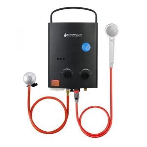 Chauffe-eau &agrave; Gaz - CAMPLUX - AY132B - 5 Litres - Portable - Poign&eacute;e Pliable - Neuf
