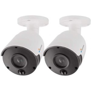 KIT 2 unit&eacute;s Fake Bullet Camera,r&eacute;plique de cam&eacute;ra r&eacute;elle,Fausse cam&eacute;ra de s&eacute;curit&eacute; de Surveillance &eacute;tanche factice-Corona Real IR LEDs and PIR-Fake CCTV Simulated Camera - Neuf