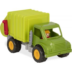 DDA-u2013 Benne à Ordure avec 2 poubelles et Un conducteur u2013 Véhicules Jouets u2013 Enfant de 18 Mois et Plus u2013 Vert Citron (4 Articles) - Neuf
