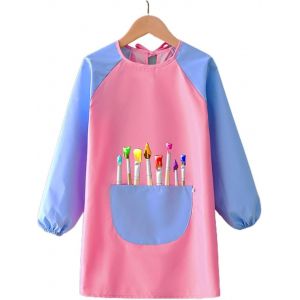 KALANKA-Tablier de peinture pour enfants 1 pièce, tablier de peinture imperméable pour garçons et filles de 4 à 12 ans, tablier pour enfants avec manches, adapté à la peinture et à l'artisanat, à la - Neuf